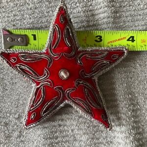 Red velvet star ornament